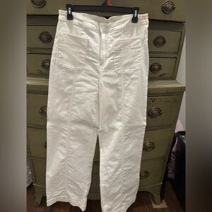 LC Lauren Conrad Women’s White Super High Rise Wide Leg Jean, 12